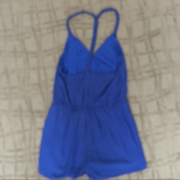 loverich cobalt blue, sleeveless romper, Large. - Picture 4 of 7